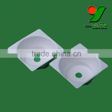 GRHEN Supply Pulp Molded 1 Bottle Folded Rice Wine Trays,Biodegradable Rice Wine Bagasse Pulp Packaging Tray photo-6
