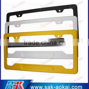 Car License Plate Frame Aluminum Alloy With Carbon Fiber Piece