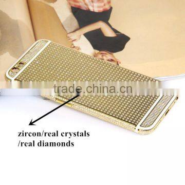 New custom logo design for iphone 6 gold and diamond housing