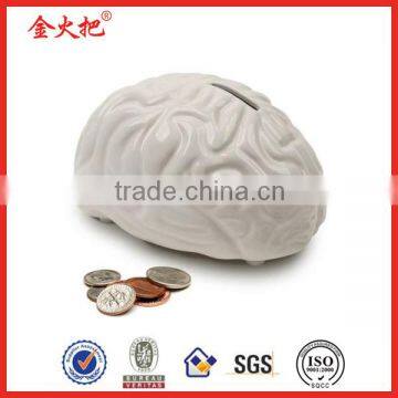 resin brain shaped money bank