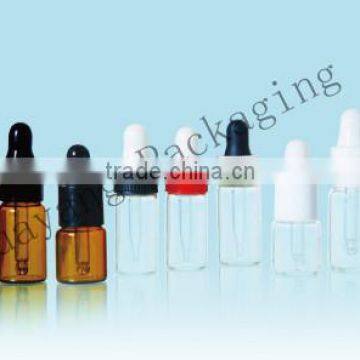 small tube glass bottle little glass bottle,perfumer medicine bottle with cap