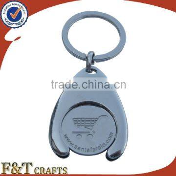 Custom plating nickle hot sales trolley coin keychain/trolley coin/shopping trolley coin