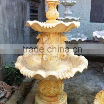 Seahorse stone fountain hand carved white marble sculpture from Vietnam