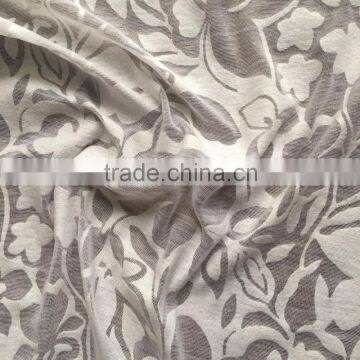 white polyester cotton knit jersey burn-out mesh fabric,knit burn-out print fabric for dress