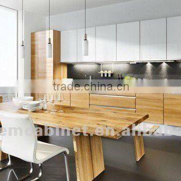 Integrated Wood Grain Melamine Kitchen Cabinet