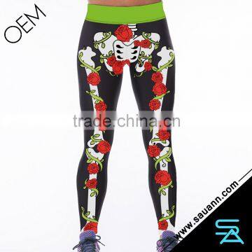 Wonder Cute Bones Roses Woman Leggings