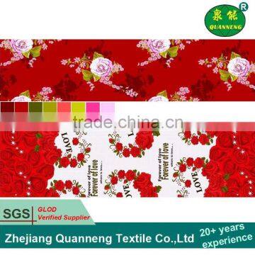 Wedding bed sheet material 100% polyester fabric