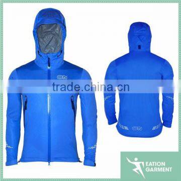 custom jacket long sleeve zipper up with hood waterproof man jacket