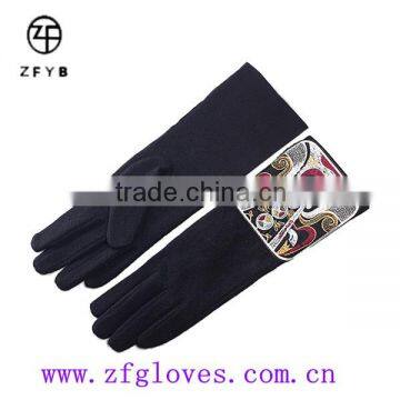 Fashionable design Chinese style handmade wool gloves