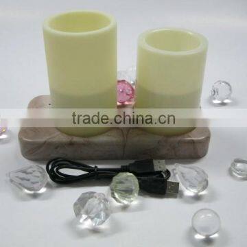 Wireless Rechargeable Led Plastic Candle With USB Wire photo-4
