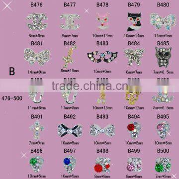 2016 Fashion 3D Nail Art Tips Decoration Alloy Nail Jewelry Glitter Rhinestone