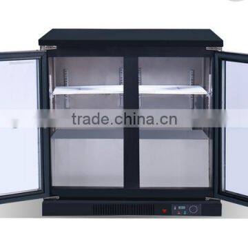 2015 New Desigh Undercounter Black Bar Fridge With 2 Glass Door photo-2