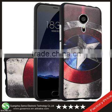 Samco Colorful Print Soft TPU Rubber Skin Gel Back Cover Phone Case for Meizu M2 Note