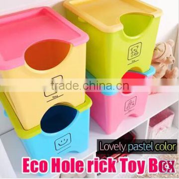 Eco Hole rick Toy Box 4 layer Pastel Lovely color Color Set toy storage boxes for children