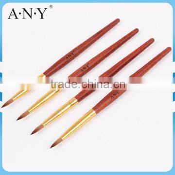 ANY Nail Design Care Acrylic Nails Building Rosewood Nail Sable Brush