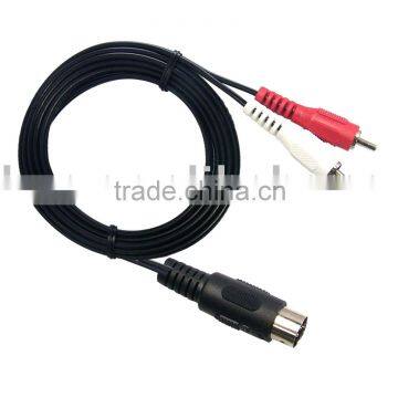 DIN5PIN Plug to 2RCA Plugs