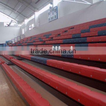 sport facility seatway indoor retractable tribune telescopic bleacher folding plastic seating flex grandstand. portable bleacher