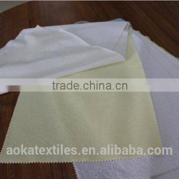 PU Laminated Waterproof Bleached Towelling Fabric(75%cotton25%polyester)