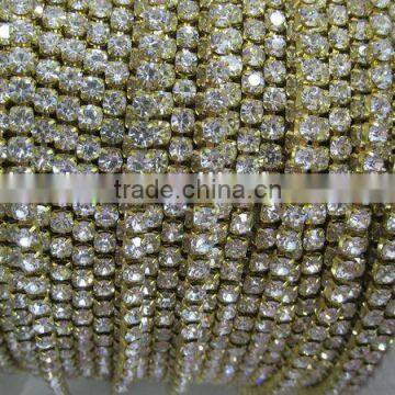 rhinestone cup chains with plating for sandal