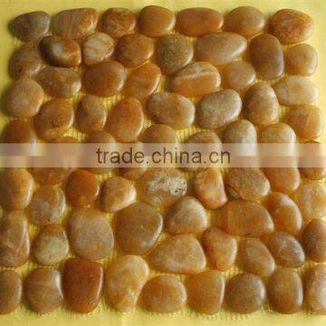 Pebble Tile,Stacked Pebble Tile,Decorative Tile, Pebble Meshed Tile