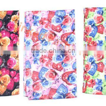 chic sexy girl floral Rose Diamond Love Heart print jersey cotton enternity scarf infinity scarf loop scarf