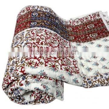 RTHKQ-3 Pathwork Kantha Quilt Cotton Jaipuri Rajai Manufacturers