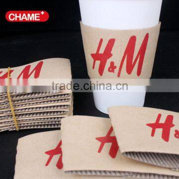 Customized corrugated kraft hot drink coffee cup sleeve