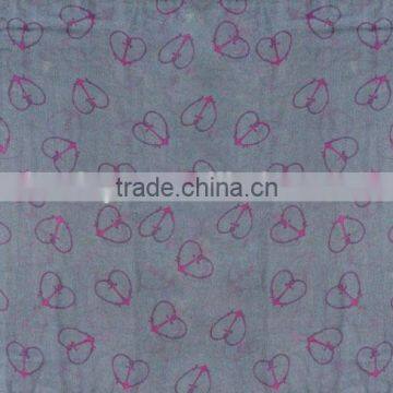 Heart Printed Orange Color Women Muslim Head Scarf photo-4