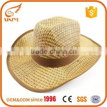 Custom printted logo straw farmer doll hats