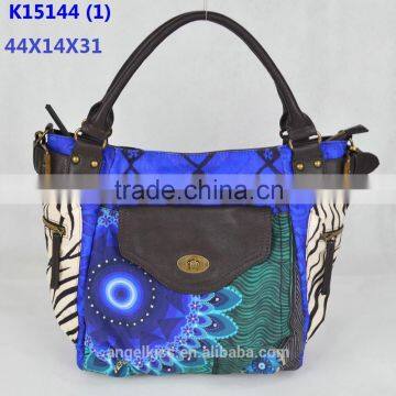 2015 new style fashion ladies handbag with bright colorful