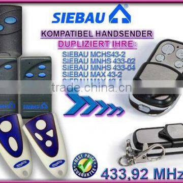 Compatible remote control SIEBAU MCHS43-2,MNHS 433-02,MNHS 433-04,MAX 43-2,MAX 43-4 433,92mhz