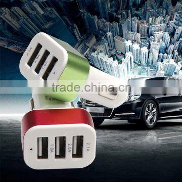12v output 3 port car charger with usb hub