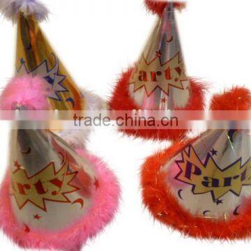 Plastic happy day hat for party