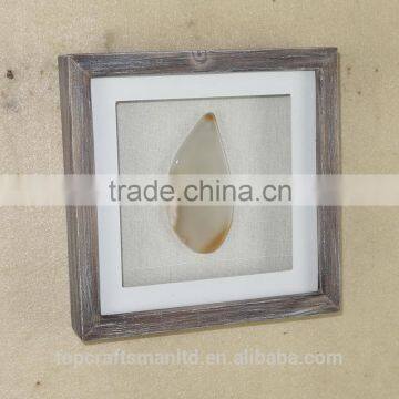 Real Agate Shadow Box Wood Wall Art photo-2