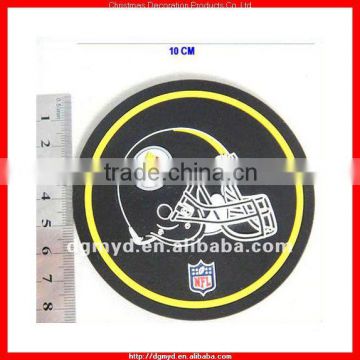 Pittsburgh Steelers custom soft PVC coaster for promotion