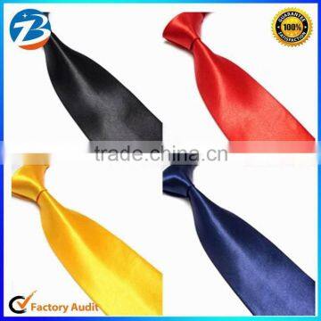 Wholesale Fashion Plain Color Satin Mens Ties