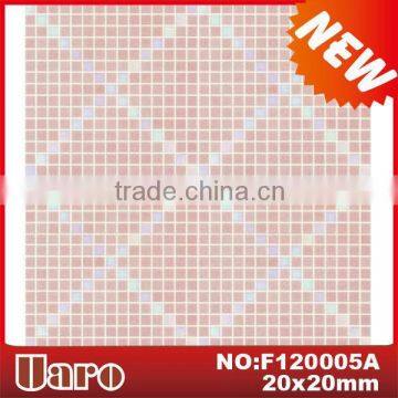 Pink geometrical line design mosaic mural/glass mosaic pattern