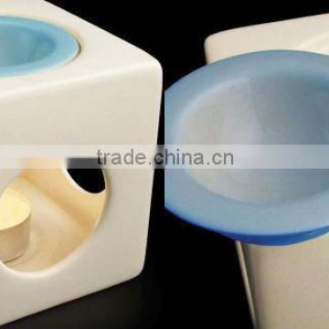 Ceramic Pastel Colour Cube essential oil burner