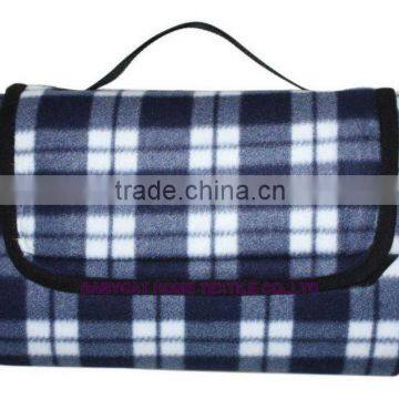 Hot sale checked printed color picnic blanket