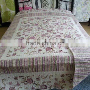 Hot sell high quality printed quilt/bedspread 3 pcs