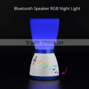 Bluetooth Speaker RGB 7 Colors Night Light Touch Control TF Card