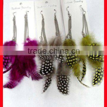 cheap pink feather earrings long chain feather earrings indian feather earrings