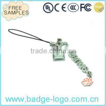 cute custom metal mobile phone charm