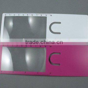 cheap customized ruler with magnifier