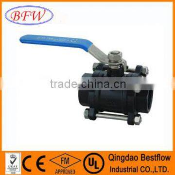 cast carbon steel A105 socket welding end 3pc ball valve