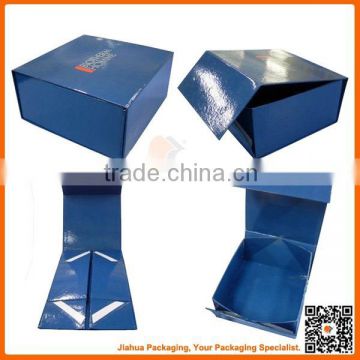 blue glossy paper packing fold box printing