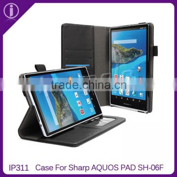 2014 newest tablet case for sharp aquos pad sh-06f tablet pu leather cover