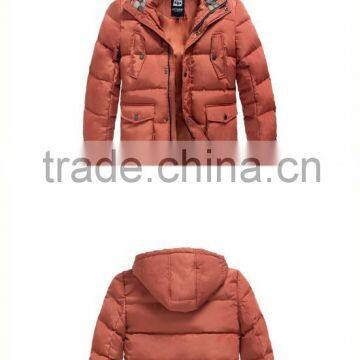 new fashion design mens high quality duck down short hooded jacket