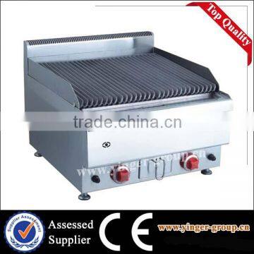 electric barbecue grill with lava rock grill