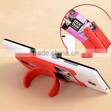 2015 top selling products in  oem cell phone sticker card holder with silicone